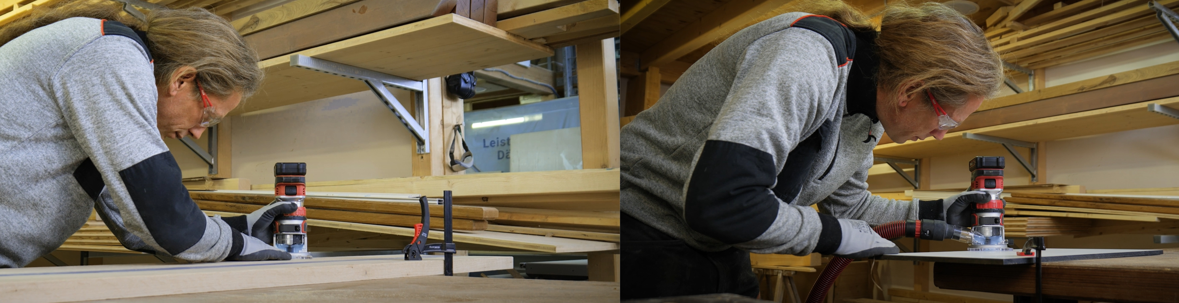 Akku-Kanten-Oberfräse :: Holzbearbeitung :: 18V :: Akku-Maschinen :: Maschinen